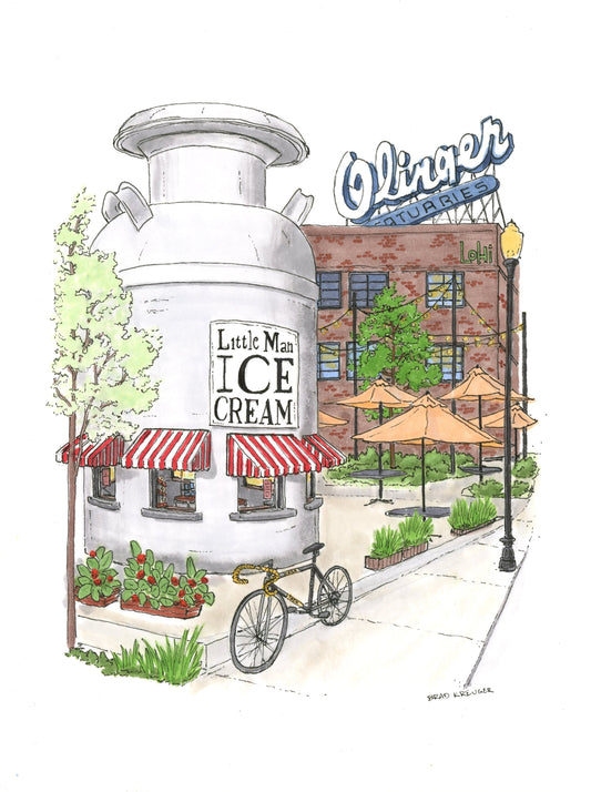 Little Man Ice Cream Print