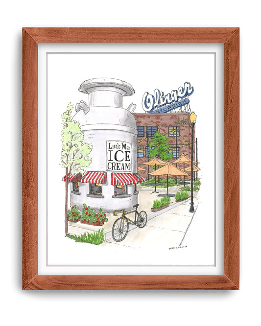 Little Man Ice Cream Print