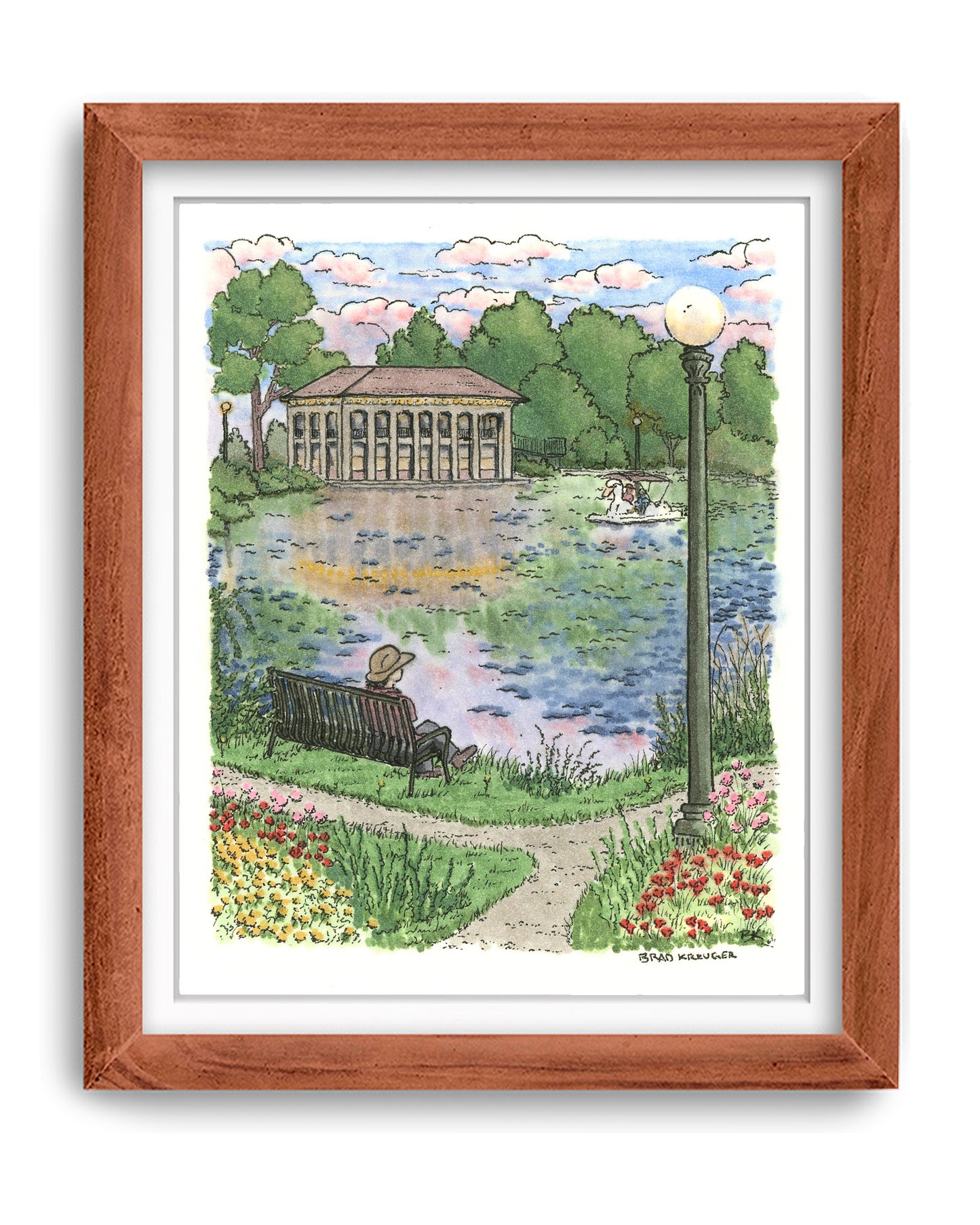 Wash Park Boathouse Print